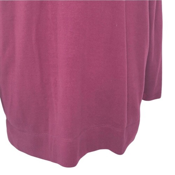 Woman Within Burgundy Fleece Pullover Top‎ - Picture 10 of 13